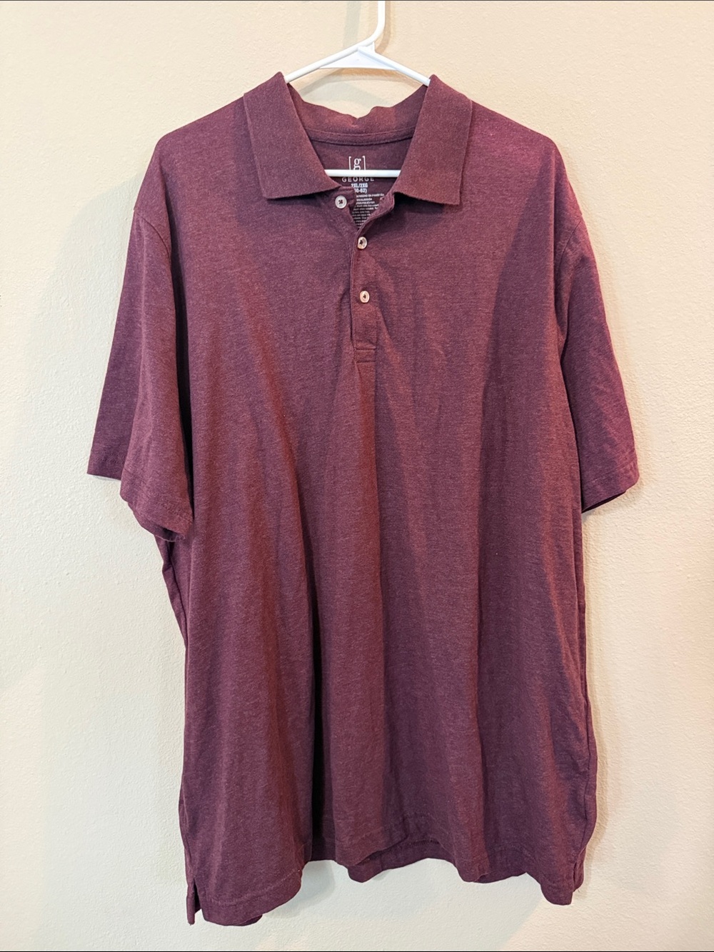 George Men's Plum Heather Polo Shirt